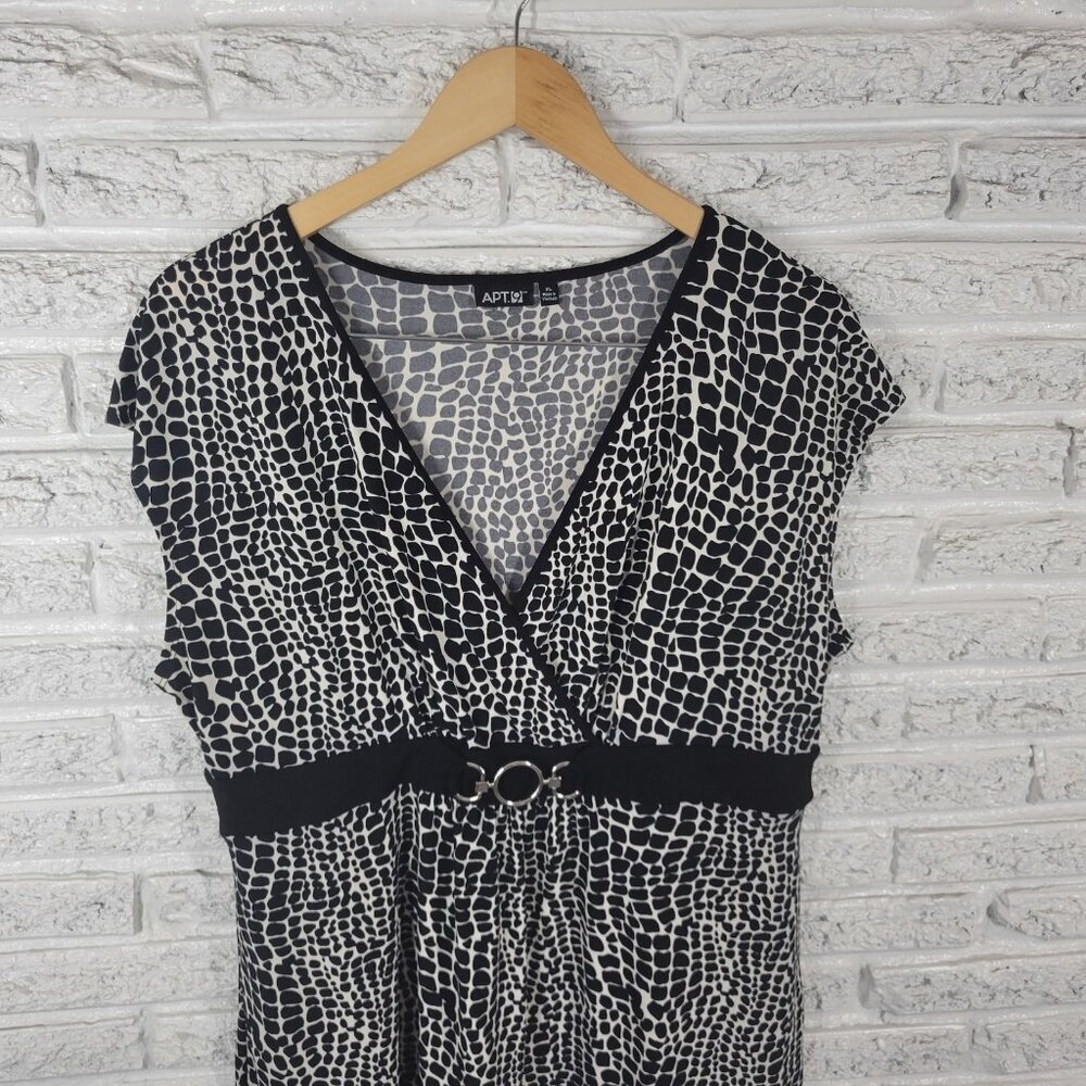 Apt 9 Womens Top Extra Large Sleeveless Black Animal Print Comfy ANI10E - Picture 3 of 10